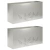 vidaXL Vaso da giardino 2 pz Argento 100 x 30 x 49 cm Acciaio Inox
