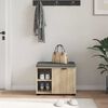 vidaXL Panca per ingresso con cuscino Rovere Sonoma 60 x 38 x 46 cm