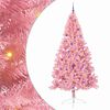 vidaXL Albero di Natale artificiale con luci integrate Rosa 240 cm PVC