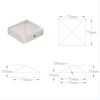 vidaXL Tappi per Pali a Piramide 6 pz in Metallo Zincato 71x71 mm