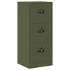 vidaXL Armadio per File con cassetto Verde oliva 45,5 x 42 x 106,5 cm