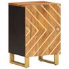 vidaXL Mobiletto da Bagno Marrone e Nero 38x33,5x58 cm Legno di Mango