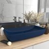vidaXL Lavabo Lusso Rettangolare Blu Scuro Opaco 71x38 cm in Ceramica