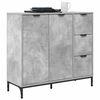 vidaXL Credenza Grigio cemento 89,5 x 33 x 82 cm Legno multistrato