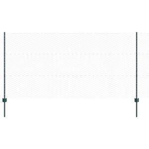 vidaXL Recinzione esagonale con palo 50 x 1,2 m Verde Rete