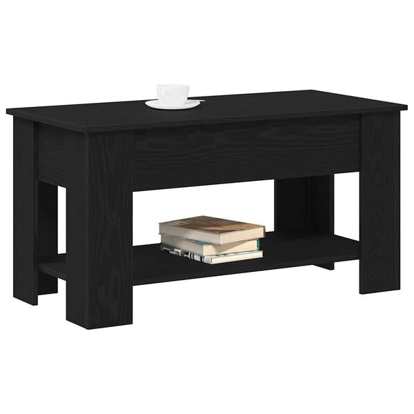 vidaXL Tavolino da salotto Rovere nero 101 x 49 x 52 cm