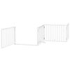 vidaXL Cancello Cani Porta Pieghevole Bianco 12 Pannelli 960 cm Pioppo
