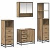 vidaXL Set di mobili per il bagno 4 pz Rovere artigianale