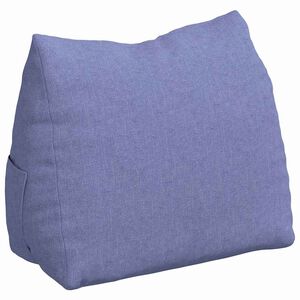 vidaXL Cuscino per Schiena Blu jeans 45 x 20 x 35 cm Tessuto