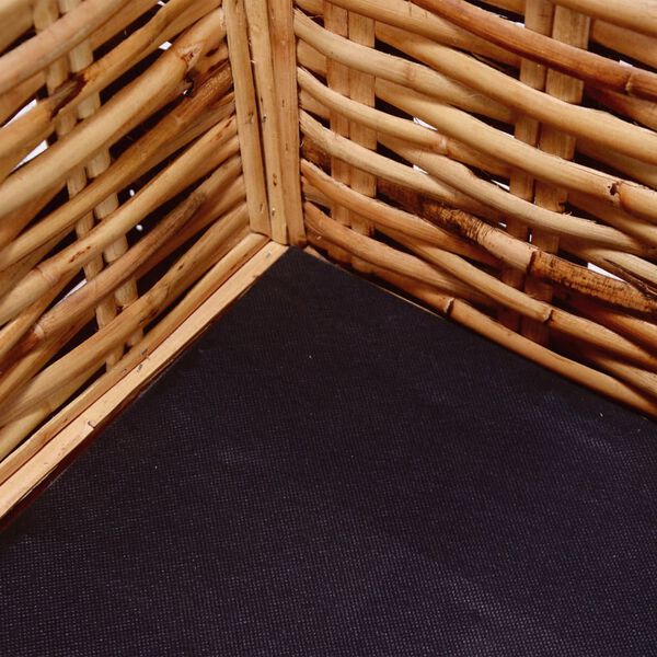 vidaXL Divano a 2 Posti in Rattan Naturale