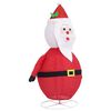 vidaXL Figura Decorativa Babbo Natale con LED Tessuto Lusso 60 cm