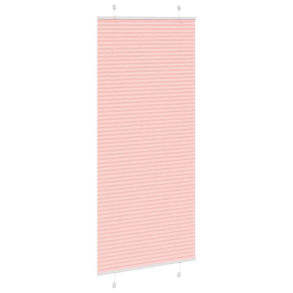 vidaXL Tenda Plissettata Rosa 90x200 cm Larghezza Tessuto 89,4 cm