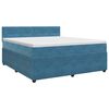 vidaXL Letto box spring con materasso Blu Scuro 180 x 200 cm Velluto