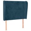 vidaXL Testiera ad Orecchio Blu Scuro 103x23x118/128 cm in Velluto