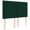 vidaXL Giroletto a Molle con Materasso Verde Scuro 140x190 cm Velluto