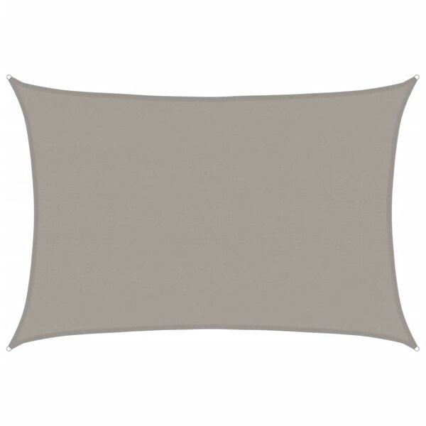 vidaXL Vela Parasole 160 g/m&sup2; Rettangolare Grigio Chiaro 5x7 m in HDPE