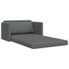 vidaXL Divano letto 110cm Grigio scuro Tessuto