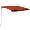 vidaXL Tenda da Sole Retrattile con LED 350x250 cm Arancione e Marrone