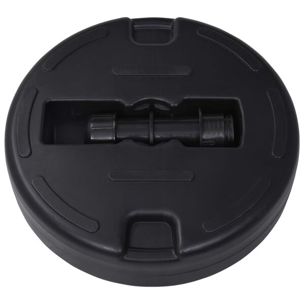 vidaXL Base per Ombrellone Riempibile con Sabbia/Acqua 24L Nera