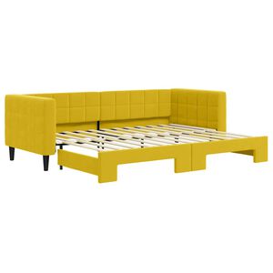 vidaXL Divano Letto con Letto Estraibile Giallo 80x200 cm in Velluto