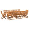 vidaXL Set da Pranzo da Giardino 13 pz 280x90x75 cm Massello di Acacia