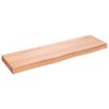 vidaXL Piano Bagno Marrone 100x30x(2-6) cm Legno Massello Trattato