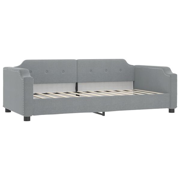 vidaXL Divano Letto Estraibile Cassetti Grigio Chiaro 90x200cm Tessuto