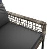 vidaXL Panchina da esterno Grigio 118 x 55 x 82 cm Rattan PE e Tessuto