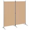 vidaXL Divider Stanza a 2 Pannelli Beige 175 x 180 cm Tessuto