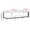 vidaXL Set Divani da Giardino 3 pz Grigio Scuro Polyrattan Mezzo Tondo