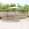 vidaXL Set di divani con cuscino 6 pcs Talpa Legno di Acacia Massello