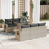 vidaXL Set Divani da Giardino 7pz con Cuscini Grigio Chiaro Polyrattan