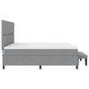 vidaXL Letto a molle con materasso Grigio chiaro 200 x 200 cm Tessuto
