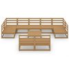 vidaXL Set Divani da Giardino 10 pz in Legno Massello di Pino
