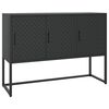 vidaXL Credenza Nera 105x35x75 cm in Acciaio