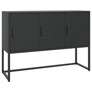 vidaXL Credenza Nera 105x35x75 cm in Acciaio