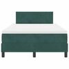 vidaXL Letto a molle con materasso Verde Scuro 120 x 200 cm Velluto
