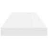 vidaXL Scaffali a Parete 2 pz Bianco Lucido 60x23,5x3,8 cm in MDF