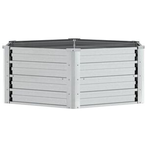 vidaXL Letto Rialzato da Giardino 129x45 cm in Acciaio Zincato Argento