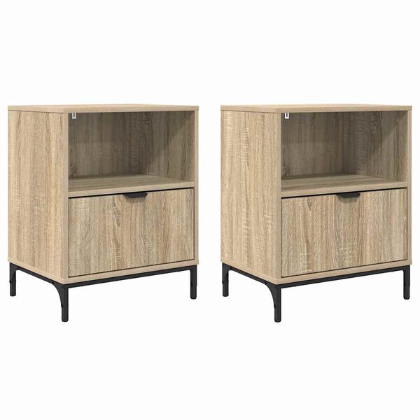 vidaXL 2 pcs rovere sonoma 49 x 36 x 61 cm Legno multistrato