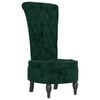 vidaXL Sedia Schienale Alto Design con Bottoni in Velluto Verde Scuro