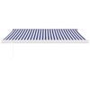 vidaXL Tenda Sole Retrattile Blu e Bianca 3,5x2,5m Tessuto e Alluminio