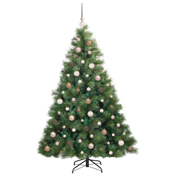 vidaXL Albero di Natale artificiale con 300 LED Verde 180 cm PE e PVC