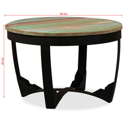 vidaXL Tavolino da Salotto in Legno Massello di Recupero 60x40 cm
