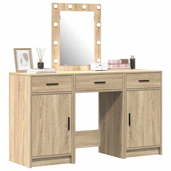 vidaXL Tavolo da Trucco Marrone 50 x 41 x 135 cm Legno multistrato