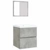 vidaXL Mobile da Bagno con Lavabo e Specchio Grigio Cemento