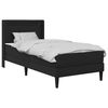 vidaXL Struttura letto con materasso Nero 90 x 190 cm Similpelle