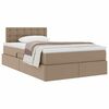 vidaXL Letto con contenitore e materasso Cappuccino 120 x 190 cm