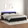vidaXL Letto a Molle con Materasso e LED Nero 200x200 cm in Velluto