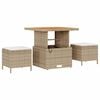 vidaXL Set Divano da Giardino 9 pcs Beige Poly Rattan